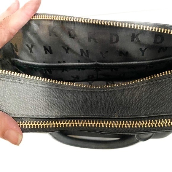 DKNY Black Satchel with Convertible Strap - Picture 4 of 6